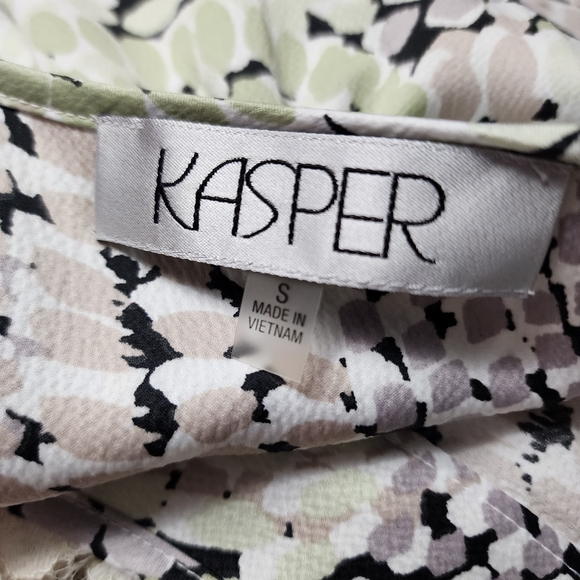 Kasper Celadon Mosaic Print Shell Size Small - Picture 6 of 9